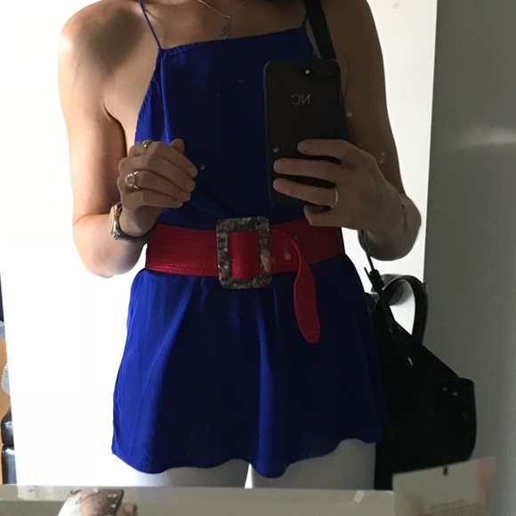 Blue Wilfred 100% Silk Shirt - Size 4-12 - Picture 3 of 6